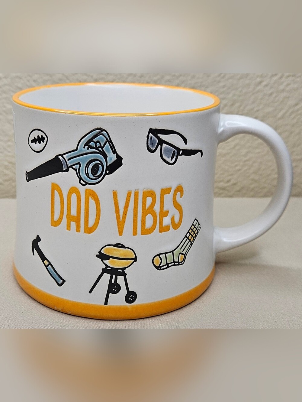 Dad Vibes Ceramic Mug NWT 18 oz Father's Day Coffee Cup Golf BBQ Dad